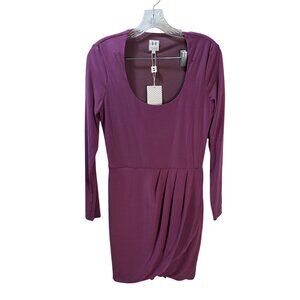 Halston Heritage Womens Long Sleeve Plum Dress Size 8